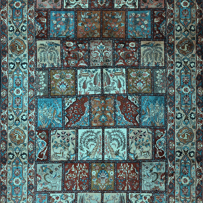 Machine Washable Persian Light Blue Traditional Rug, wshtr232lblu
