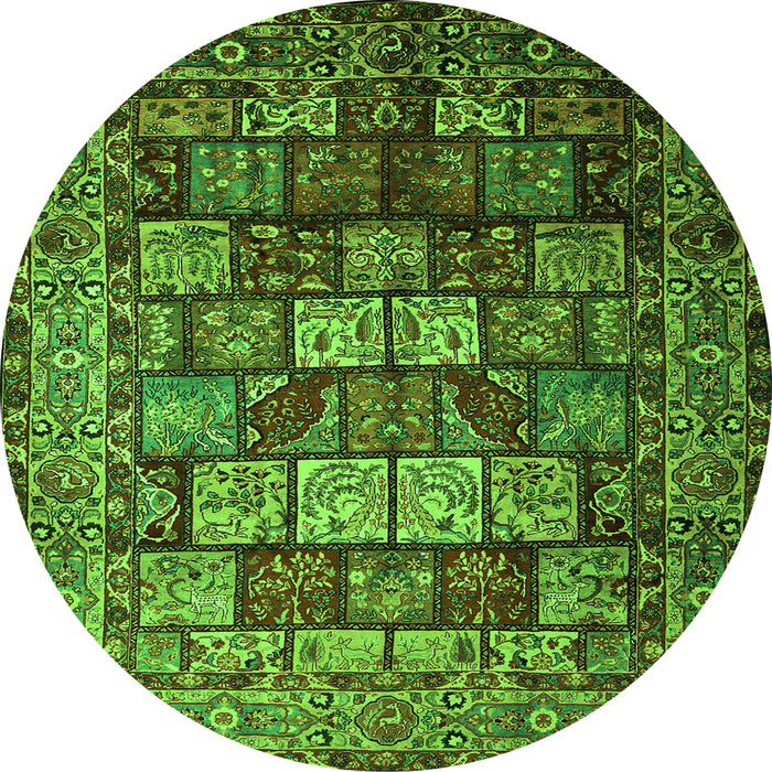 Machine Washable Persian Green Traditional Area Rugs, wshtr232grn