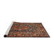 Sideview of Machine Washable Traditional Vermilion Red Rug, wshtr233