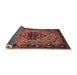 Sideview of Traditional Orange Salmon Pink Persian Rug, tr2330