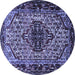 Round Persian Blue Traditional Rug, tr2330blu