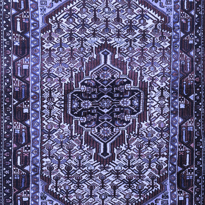 Machine Washable Persian Blue Traditional Rug, wshtr2330blu