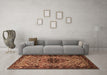 Machine Washable Persian Brown Traditional Rug in a Living Room,, wshtr2330brn