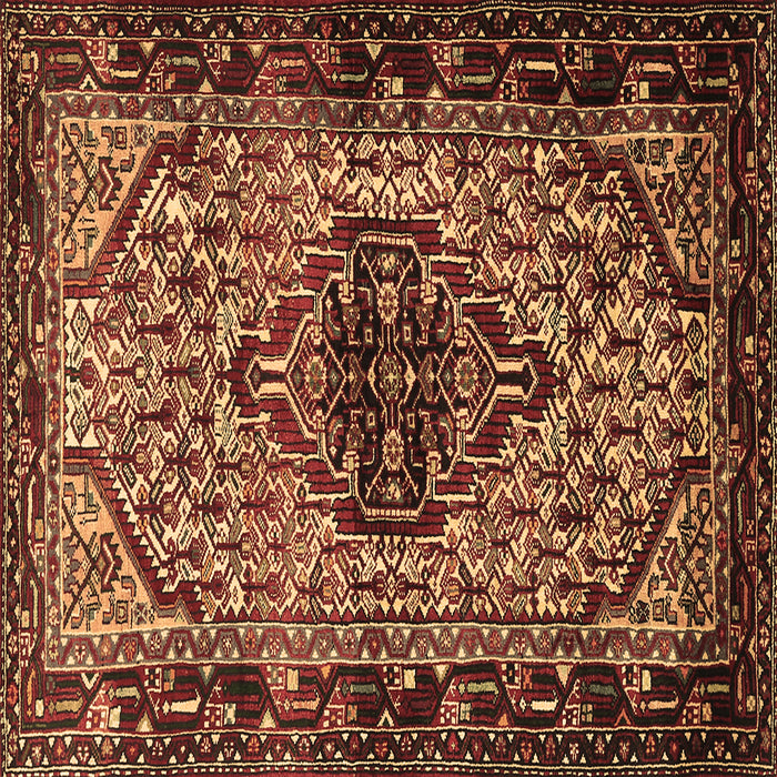 Square Machine Washable Persian Brown Traditional Rug, wshtr2330brn