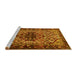 Sideview of Machine Washable Persian Yellow Traditional Rug, wshtr2330yw