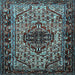 Square Persian Light Blue Traditional Rug, tr2330lblu