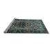 Sideview of Machine Washable Persian Light Blue Traditional Rug, wshtr2330lblu