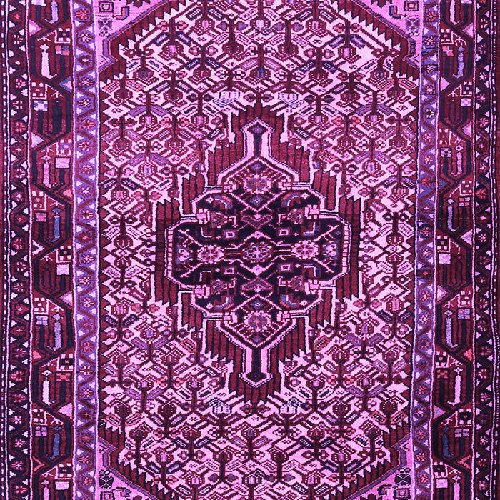 Machine Washable Persian Purple Traditional Area Rugs, wshtr2330pur