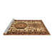 Sideview of Machine Washable Persian Brown Traditional Rug, wshtr2331brn