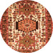 Machine Washable Persian Orange Traditional Area Rugs, wshtr2331org