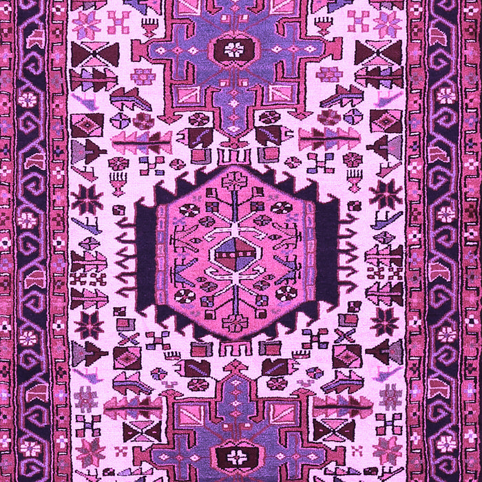 Machine Washable Persian Purple Traditional Area Rugs, wshtr2331pur