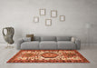 Machine Washable Persian Orange Traditional Area Rugs in a Living Room, wshtr2331org