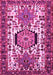 Machine Washable Persian Pink Traditional Rug, wshtr2331pnk