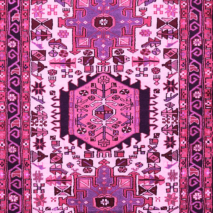 Machine Washable Persian Pink Traditional Rug, wshtr2331pnk