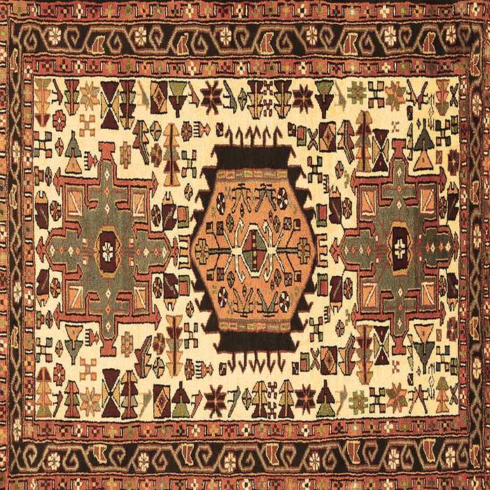 Square Persian Brown Traditional Rug, tr2331brn