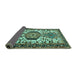 Sideview of Persian Turquoise Traditional Rug, tr2331turq