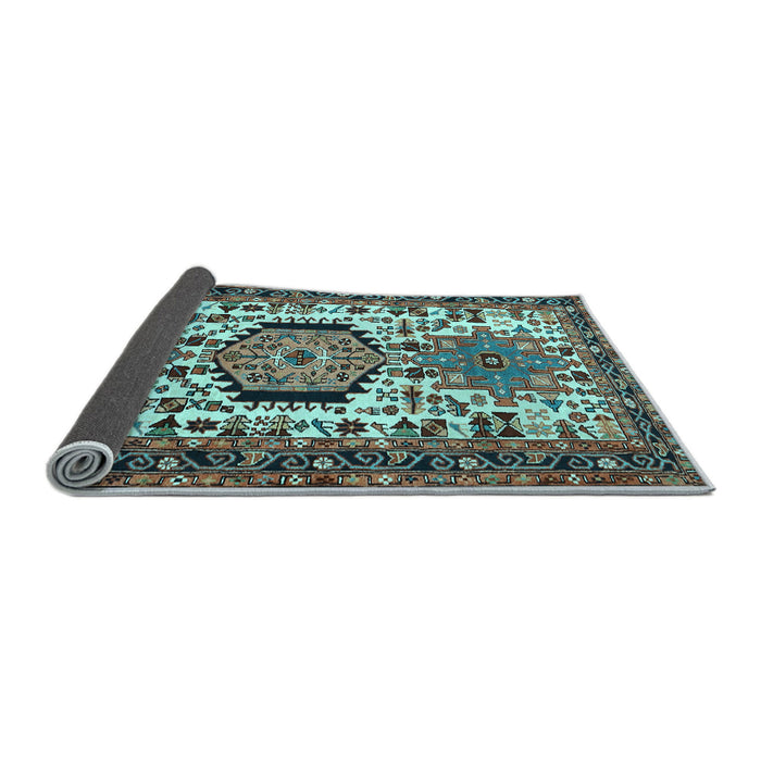 Sideview of Persian Light Blue Traditional Rug, tr2331lblu