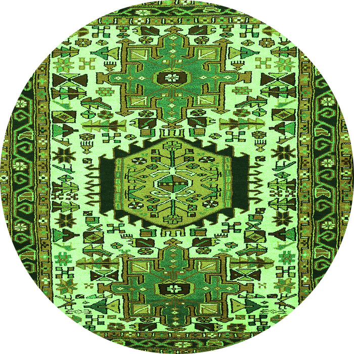 Machine Washable Persian Green Traditional Area Rugs, wshtr2331grn