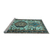 Sideview of Machine Washable Persian Light Blue Traditional Rug, wshtr2331lblu