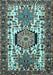 Machine Washable Persian Light Blue Traditional Rug, wshtr2331lblu