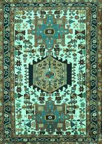 Persian Turquoise Traditional Rug, tr2331turq