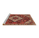 Sideview of Machine Washable Traditional Tomato Red Rug, wshtr2332