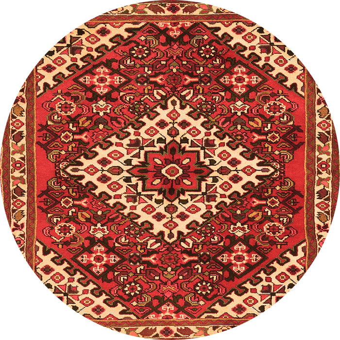 Square Persian Orange Traditional Rug, tr2332org