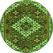 Machine Washable Persian Green Traditional Area Rugs, wshtr2332grn