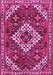 Machine Washable Persian Pink Traditional Rug, wshtr2332pnk