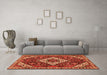 Machine Washable Persian Orange Traditional Area Rugs in a Living Room, wshtr2332org