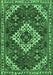 Machine Washable Persian Emerald Green Traditional Area Rugs, wshtr2332emgrn