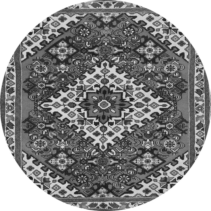 Machine Washable Persian Gray Traditional Rug, wshtr2332gry