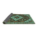 Sideview of Persian Turquoise Traditional Rug, tr2332turq