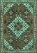 Machine Washable Persian Turquoise Traditional Area Rugs, wshtr2332turq