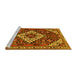 Sideview of Machine Washable Persian Yellow Traditional Rug, wshtr2332yw