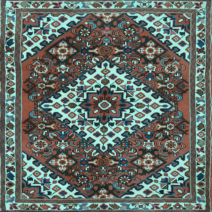 Square Persian Light Blue Traditional Rug, tr2332lblu