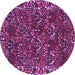 Round Machine Washable Persian Purple Traditional Area Rugs, wshtr2333pur