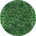 Round Machine Washable Persian Emerald Green Traditional Area Rugs, wshtr2333emgrn