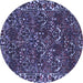 Round Machine Washable Persian Blue Traditional Rug, wshtr2333blu