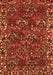 Serging Thickness of Machine Washable Persian Orange Traditional Area Rugs, wshtr2333org