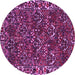 Round Persian Purple Traditional Rug, tr2333pur