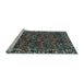 Sideview of Machine Washable Persian Light Blue Traditional Rug, wshtr2333lblu