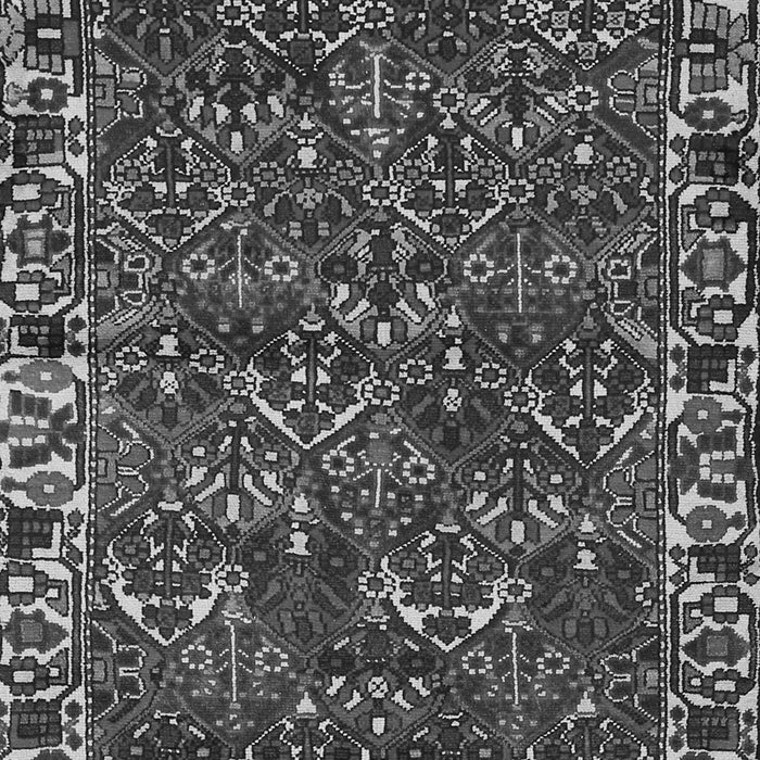 Serging Thickness of Machine Washable Persian Gray Traditional Rug, wshtr2333gry
