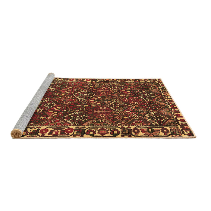 Sideview of Machine Washable Persian Brown Traditional Rug, wshtr2333brn