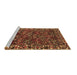 Sideview of Machine Washable Persian Brown Traditional Rug, wshtr2333brn