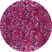 Round Machine Washable Persian Pink Traditional Rug, wshtr2333pnk