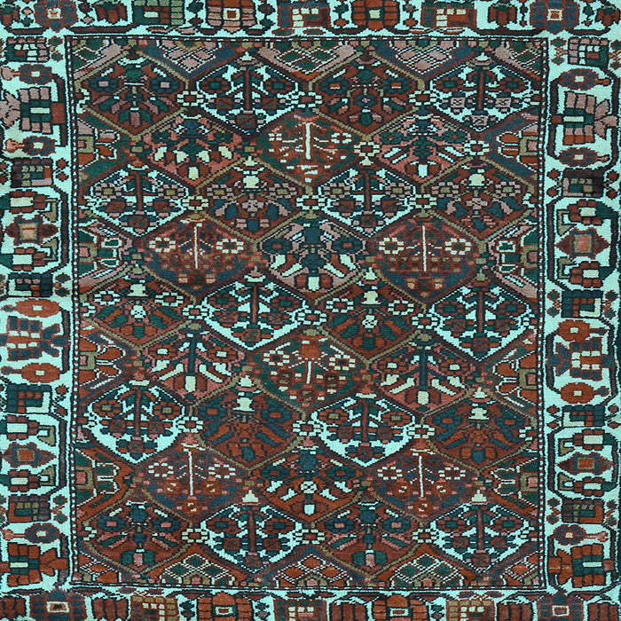 Square Persian Light Blue Traditional Rug, tr2333lblu
