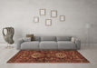 Machine Washable Persian Brown Traditional Rug in a Living Room,, wshtr2334brn