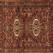 Square Machine Washable Persian Brown Traditional Rug, wshtr2334brn