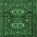 Square Persian Emerald Green Traditional Rug, tr2334emgrn